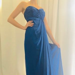 Royal Blue Strapless Special Occasion Dress